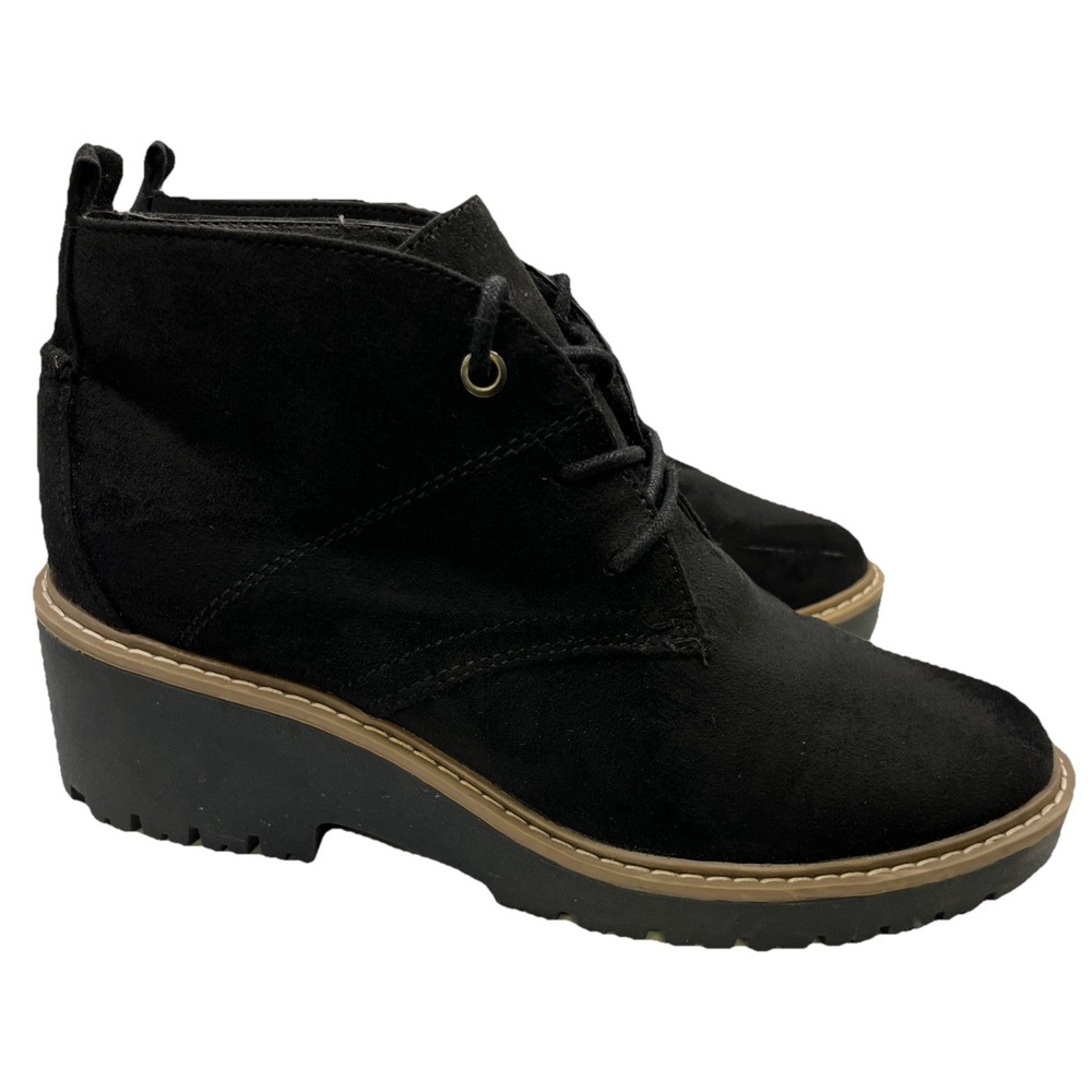 White Mountain Womens Danny Black Ankle Boots Shoes 8.5 Medium (B,M) BHFO 5648